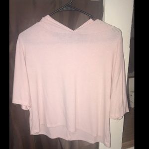 Pink shirt with hood